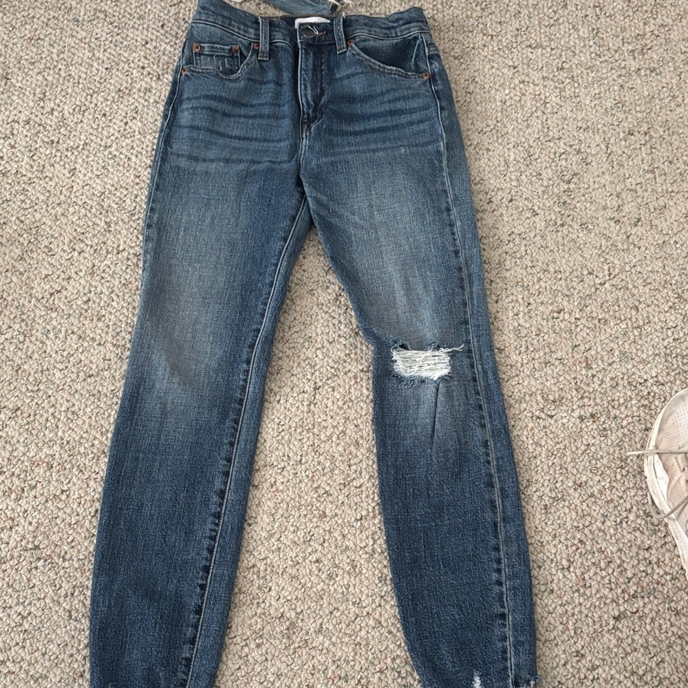 Pistola Distressed Blue Straight Leg Jeans